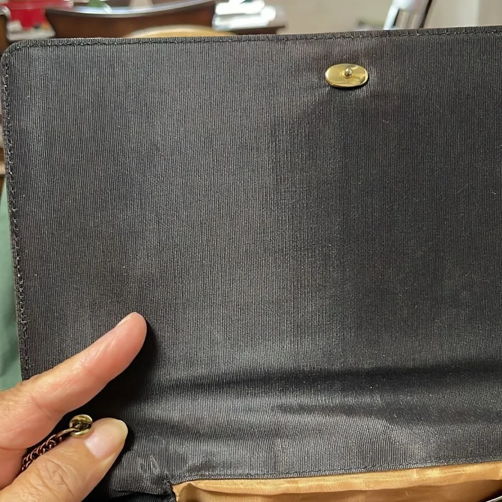 Elegant Black Shoulder or Clutch Bag Unbranded